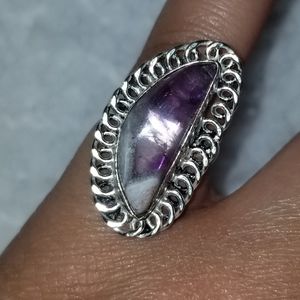 Amethyst silver ring
